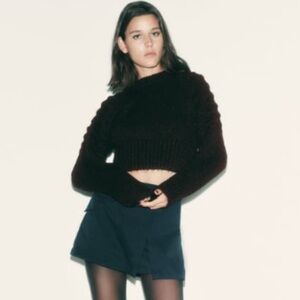 ZARA crop knitted sweater